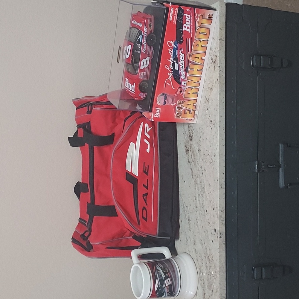 Dale Earnhardt Budwiser #8 - Dicast car, Duffel bag, and Budweiser Beer Stien
